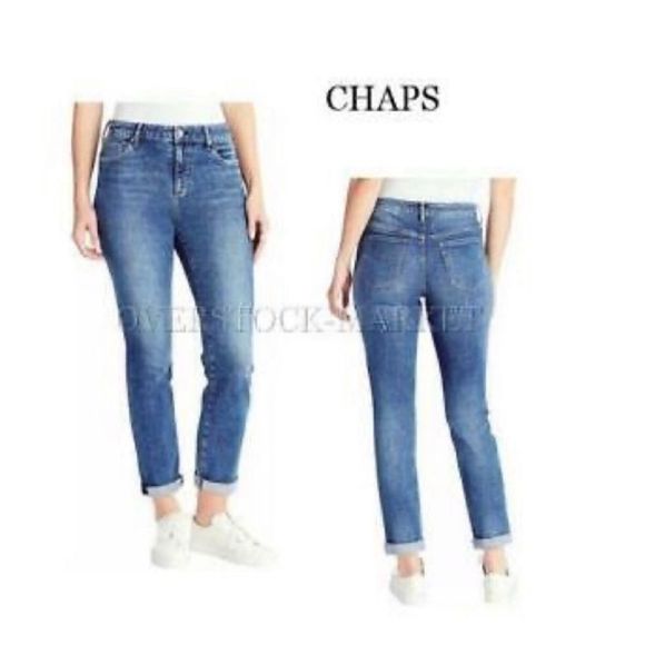 🔴 2 for $25 Chaps jeans slim boyfriend size 4 - Picture 1 of 11